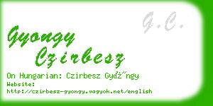 gyongy czirbesz business card